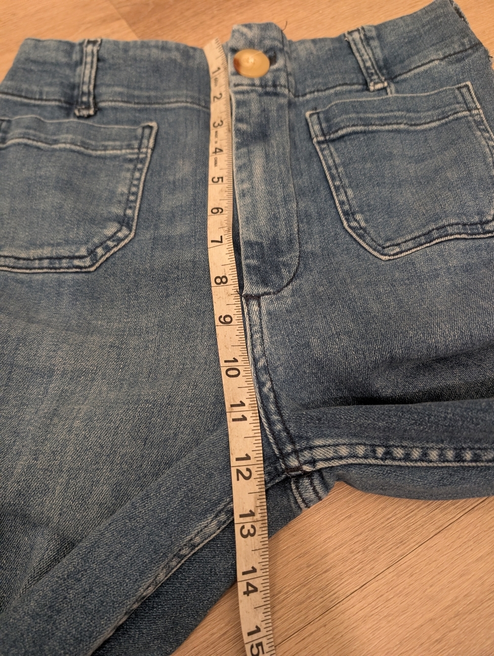Women's Maeve by Anthropologie Blue Colette Wide Leg Jeans Size 28 - Picture 9 of 10